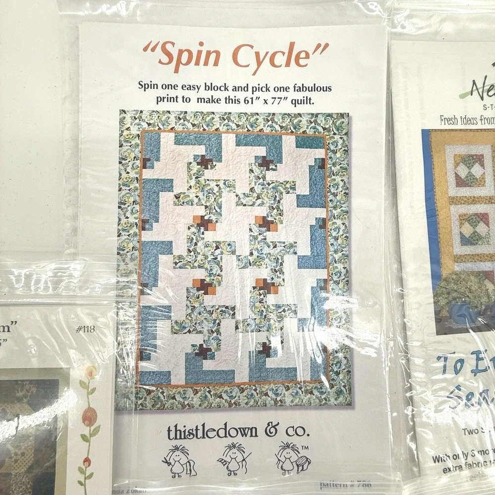Lot‎ of 7 Crafts Patterns QUILTING Quilts Vintage Unused Mix